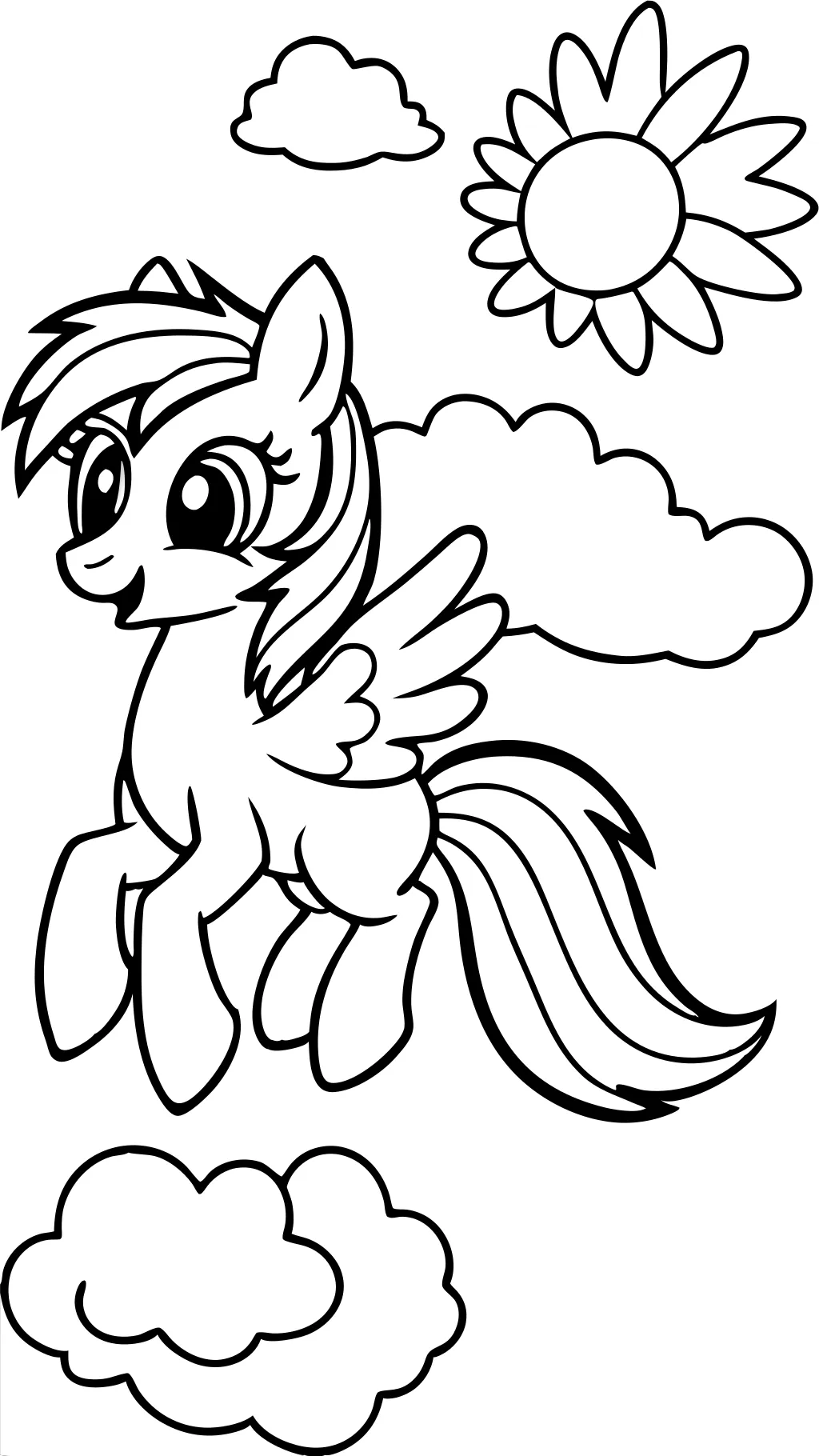 coloriage Rainbow Dash